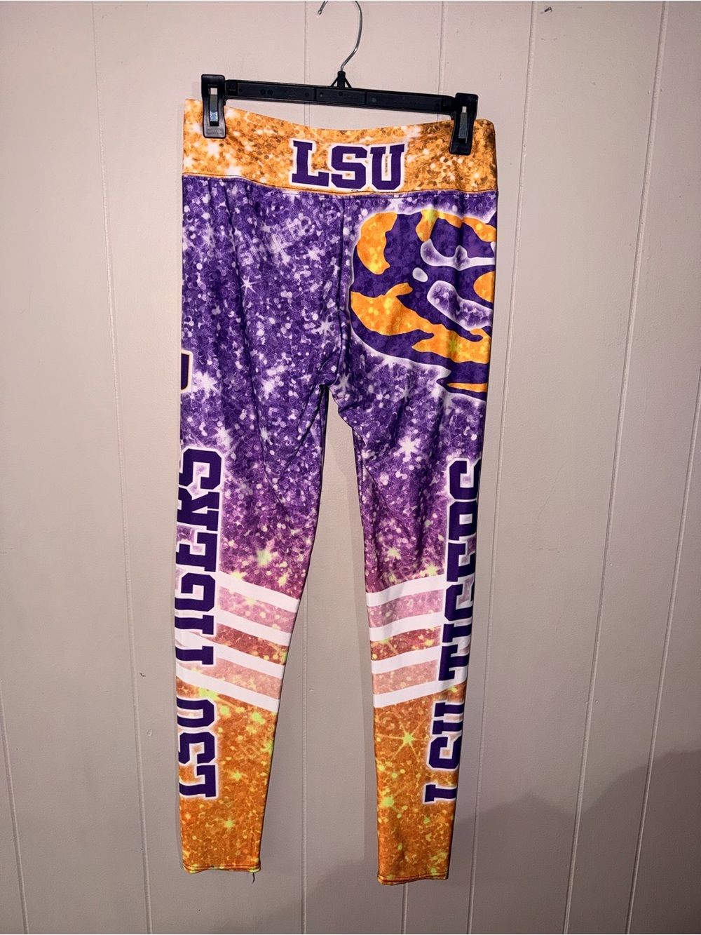 LSU Purple & Gold Leggings - Tigers Print